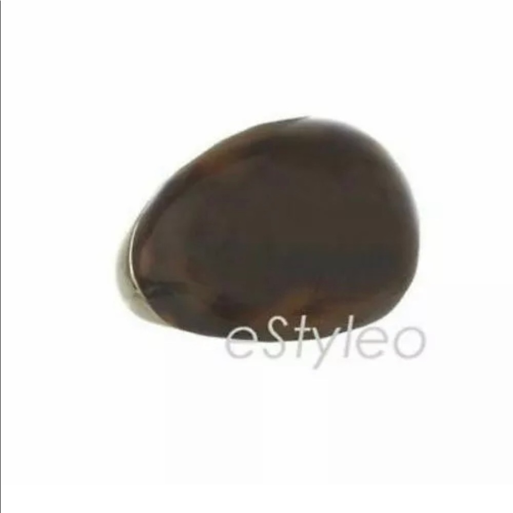 Fossil Brand Dome Ring Tortoise Stainless Gold 7